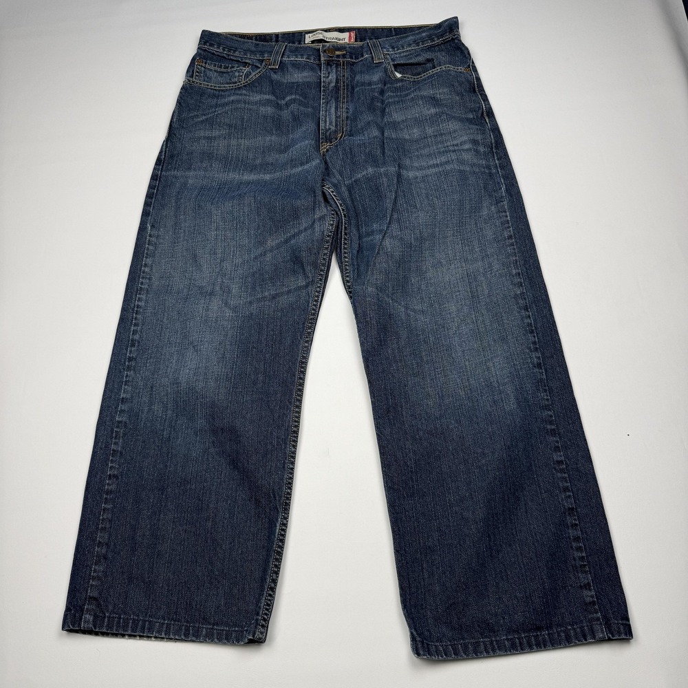 Levis 569 Loose Straight Jeans Mens 34x27 Med Wash Blue Relaxed Fit Denim Pants